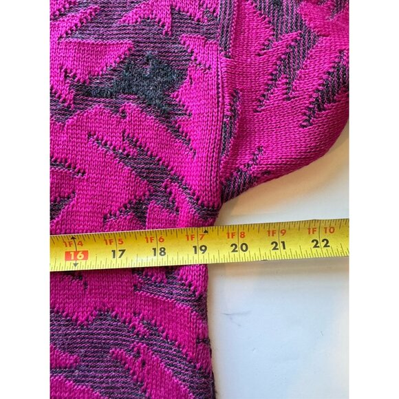 Lido Sports Womens Wool Blend Pink Black Sweater Pullover Medium USA EUC - Picture 10 of 11